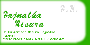 hajnalka misura business card